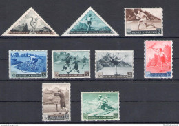 1953 SAN MARINO, Sport 1 - Catalogo Sassone N. 391-98 + PA 111 - 9 Valori - MNH** - Andere & Zonder Classificatie