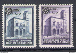 1934 SAN MARINO - Palazzetti Soprastampati - N. 184/85 - MNH** - Andere & Zonder Classificatie