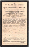 Bidprentje Wilskerke - De Vriendt Pieter Ludovicus (1863-1929) - Imágenes Religiosas