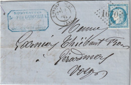 Lettre De Gondrecourt à Gérardmer LAC - 1849-1876: Période Classique