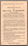 Bidprentje Wilskerke - T'Jonck Sylvie (1879-1936) - Images Religieuses