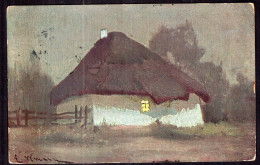 Rusia - Circa 1920 - "Little Russian Hut" - Unknown Painter - Russland