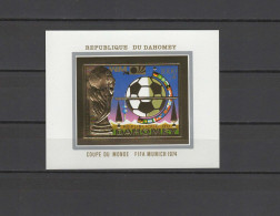 Dahomey 1974 Football Soccer World Cup Gold S/s Imperf. MNH -scarce- - 1974 – Germania Ovest