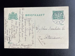 NETHERLANDS 1914 POSTCARD TILBURG TO STEENDEREN 26-05-1914 NEDERLAND BRIEFKAART - Postwaardestukken