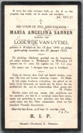 Bidprentje Wolfsdonk - Sannen Maria Angelina (1846-1923) - Imágenes Religiosas