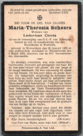 Bidprentje Wolvertem - Scheers Maria Theresia (1858-1931) - Images Religieuses
