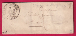 CAD TYPE 13 AULNAY SUR ODON CALVADOS 1848 BOITE RURALE I ST GEORGES D'AUNAY POUR ST LO MANCHE LETTRE - 1801-1848: Précurseurs XIX