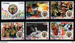 0036K- KOLUMBIEN 2018.BARRANQUILLA'S CARNIVAL - COMPLETE USED SET X 6 STAMPS. - Colombia