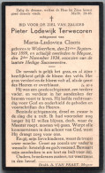 Bidprentje Wolvertem - Terwecoren Pieter Lodewijk (1899-1934) - Devotieprenten