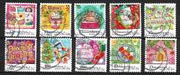 2022 Decemberzegels Complete Gestempelde Serie Uit Het Velletje - Used Stamps