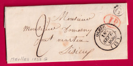 CAD TYPE 12 BALLEROY CALVADOS 1846 BOITE RURALE Q ST PAUL DU VERNAY DECIME RURAL POUR CAEN LETTRE - 1801-1848: Précurseurs XIX