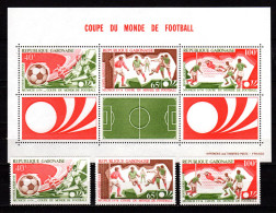 Gabon 1974 Football Soccer World Cup Set Of 3 + S/s MNH - 1974 – West Germany