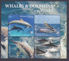 2020 Niuafo'ou 757-760VB+Tab Marine Fauna - Dolphins, Whales 16,00 € - Delfini