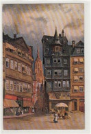 39089008 - Frankfurt, Steindruck.  Alte Gebaeude Gelaufen, 1923. Leichte Abschuerfungen, Sonst Gut Erhalten - Frankfurt A. Main