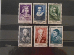 FRANCE YT 1027/1032 PERSONNAGES CELEBRES 1955** - Unused Stamps