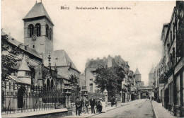 Metz - Rue Des Allemands Et église St-eucaire - Metz