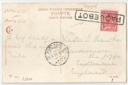 Egypt Great Britain GV Postcard Sent To England Paquebot Port-Said 1911 Cafre-El-Zaygat - 1866-1914 Khedivate Of Egypt