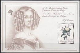 Belgien 1990 Königin Louisa-Maria Und Rosen Block 60 Postfrisch (C91537) - 1961-2001