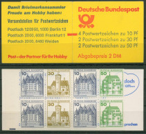 Bund 1980 Burgen & Schlösser Markenheftchen Zählbalken MH 22 I S MZ Postfrisch - Andere & Zonder Classificatie