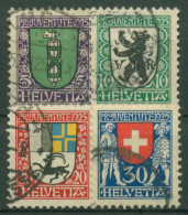 Schweiz 1925 Pro Juventute Wappen (VIII) 214/17 Gestempelt - Gebraucht