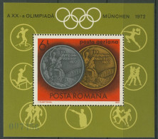Rumänien 1972 Olympische Sommerspiele Medaillen Block 100 Postfrisch (C92090) - Blocs-feuillets