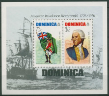 Dominica 1976 Unabhängigkeit Amerikas Block 35 Postfrisch (C93953) - Dominique (1978-...)