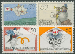Liechtenstein 1992 Grußmarken Zeichnungen 1041/44 Postfrisch - Ungebraucht