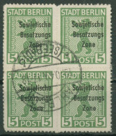 SBZ Allgemeine Ausgabe 1948 Freimarke Mit Aufdruck 200 B Vx 4er-Block Gestempelt - Other & Unclassified