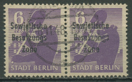 SBZ Allgemeine Ausgabe 1948 Mit Aufdruck 201 A Wa Z Waag. Paar Gestempelt - Sonstige & Ohne Zuordnung