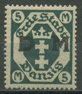 Danzig Dienstmarken 1922 Staatswappen Mit Aufdruck Mit WZ 2Y, D 24 Y Mit Falz - Dienstzegels