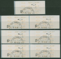 Finnland Automatenmarken 1992 Posthörner Satz 7 Werte ATM 12.3 S1 Gestempelt - Machine Labels [ATM]