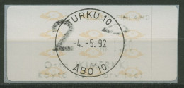 Finnland ATM 1992 Posthörner Einzelwert ATM 12.4 Z2 Gestempelt - Timbres De Distributeurs [ATM]