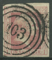 Preußen 1857 König Friedrich Wilhelm IV., 6 A Gestempelt, Min. Dünn - Used