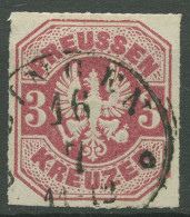 Preußen 1867 Wappenadler 24 Gestempelt Thurn Und Taxis K1 BINGEN - Usados