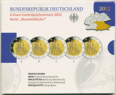 Deutschland 2 Euro 2012 Bayern Originalsatz Polierte Platte PP (m1718) - Germania