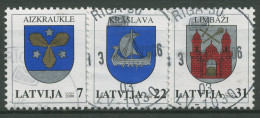 Lettland 2006 Wappen 660/62 Gestempelt - Lettonia