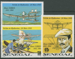 Senegal 1989 Henri Fabre Wasserflugzeug Canard 1061/63 Postfrisch - Senegal (1960-...)