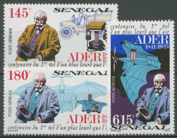 Senegal 1991 Flugpionier Clément Ader Fluggerät Eole 1135/37 Postfrisch - Sénégal (1960-...)