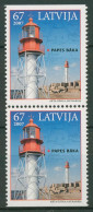 Lettland 2007 Bauwerke Leuchtturm Papenhof 699 Do/Du Paar Postfrisch - Lettland