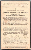 Bidprentje Wuustwezel - Kennis Maria Elisabeth (1888-1940) - Devotion Images