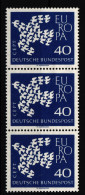 BRD 368 Xv Postfrisch Senkrechter 3er Streifen Mit Geriffelter Gummierung #HM978 - Andere & Zonder Classificatie