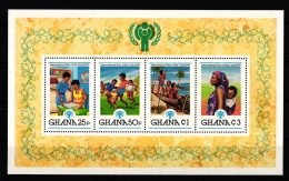 Ghana Block 81A Mit 809-812 Postfrisch Jahr Des KIndes #HD611 - Ghana (1957-...)