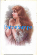 228554 ART ARTE SIGNED A. MONTAGUI WOMAN PRAYER POSTAL POSTCARD - Autres & Non Classés