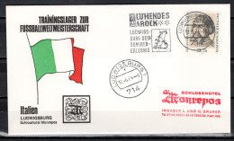 Germany 1974 Football Soccer World Cup Commemorative Cover, Italian Training Camp - 1974 – Germania Ovest