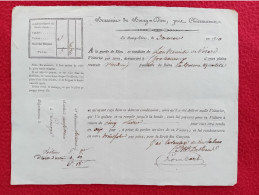 LETTRE DE VOITURE BRASSERIE DU BOURG DIEU 1810 FEUILLETTE DE BIERE - Documents Historiques