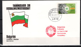 Germany 1974 Football Soccer World Cup Commemorative Cover, Bulgarian Training Camp - 1974 – Westdeutschland
