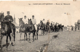 Camp De Coëtquidan Très Animée Retour De L'Abreuvoir Cavaliers Chevaux Militaires Militaria - Guer Coetquidan