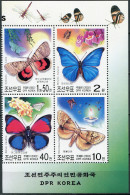 NORTH KOREA - 2002 - BLOCK OF 4 STAMPS MNH ** - Butterflies (I) - Corea Del Nord