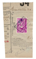 Fragment Bulletin D'expedition, Obliterations Centrale Nettes BELSELE - Used
