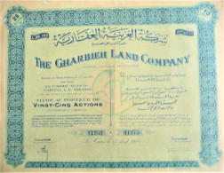 The Gharbieh Land Company - Titre Au Porteur De 25 Actions (Egypte) - Sonstige & Ohne Zuordnung